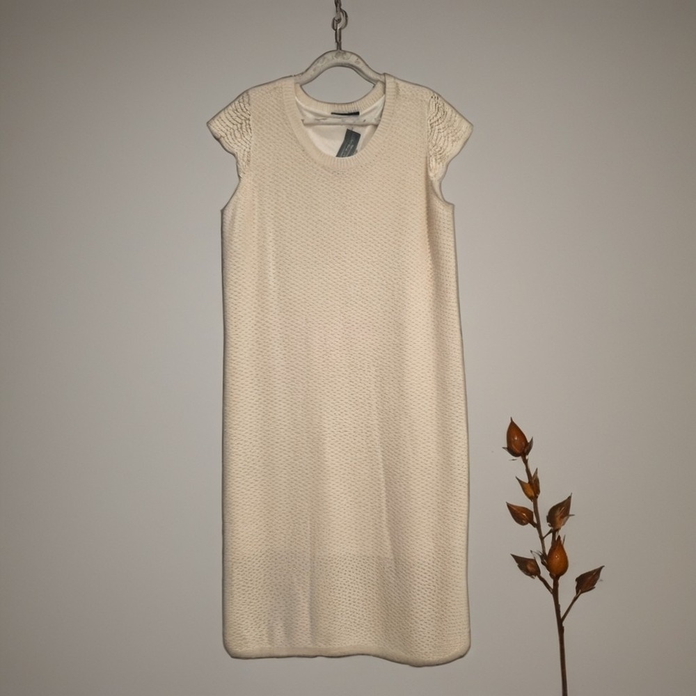 Lane Bryant Birch Cream Crochet Knit Midi Plus Dress Size 18/20 - Picture 2 of 8
